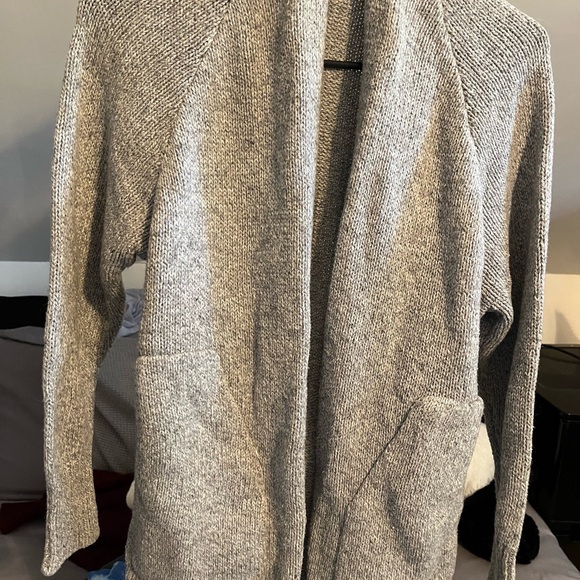 Gray Open Front Cardigan - Picture 1 of 2
